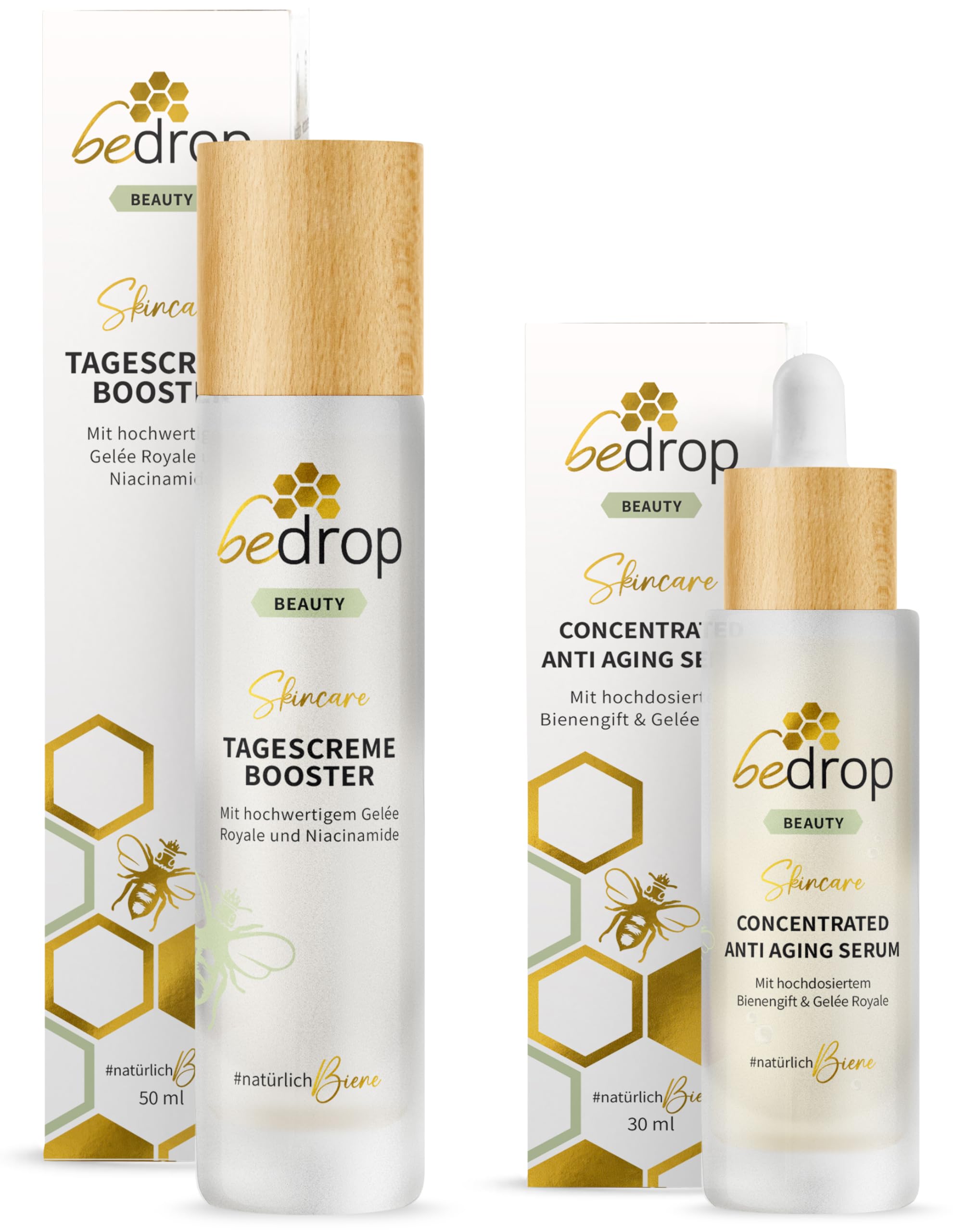 7124GeSqSpL._SY2560_.jpg bedrop Bienengift Anti-Aging Set mit Serum & Tagescreme – Straffung & Feuchtigkeit – Bild 1