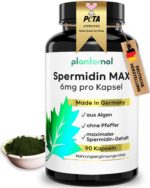 plantomol Spermidin MAX 6mg – Hochdosierte Kapseln für Zellerneuerung, 3 Monatsvorrat