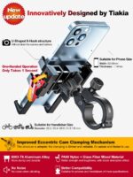 Tiakia Fahrrad-Handyhalterung Aluminium mit 6 Krallen & 360° Drehung – Universal Halter für 4,5-7 Zoll – Bild 2