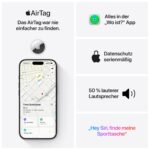 Apple AirTag 4er Pack (2. Generation) – Intelligenter Tracker für Schlüssel, Geldbörse & mehr – Bild 4