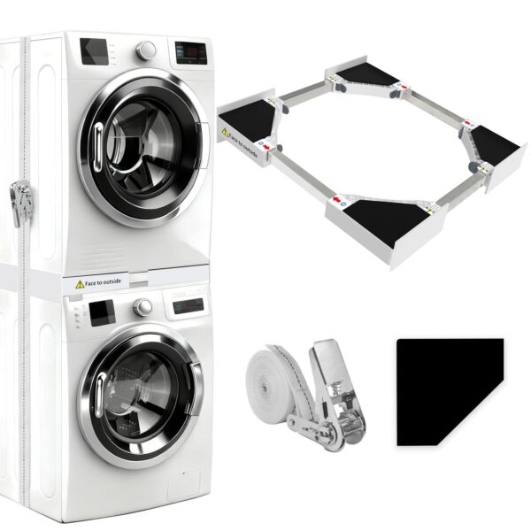 NIUXX Universales Stapelset für Waschmaschine & Trockner 46–66 cm – Platzsparend & Sicher