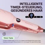 Wavytalk Power Wave Welleneisen mit Ionenschutz, 35-mm-V-Platten, Dual-Voltage, Rosé – Bild 6
