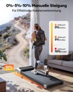 Toputure Laufband mit 3-stufiger Neigung – Walking Pad 1-10 km/h für Zuhause & Büro – Bild 2