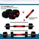 CCLIFE 2-in-1 verstellbares Hantelset – Kurz- & Langhanteln 20–40 kg mit Schaumstoffgriff – Bild 3