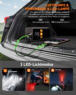 NEVERLAND Elektrische Luftpumpe 150 PSI mit 16000mAh Akku – Kompressor für Auto, Motorrad & Fahrrad – Bild 6
