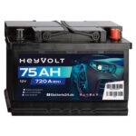HeyVolt Autobatterie 12V 75Ah 720A/EN – Wartungsfreie Starterbatterie für zuverlässige Motorstarts