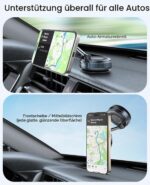 Jononser Magnetische Auto-Handyhalterung – 360° drehbar, Nano-Gel Saugnapf, MagSafe kompatibel – Bild 9
