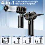 Aurvite Handstaubsauger Akku 4-in-1 mit 32000 Pa – Kabelloses Multifunktionstool für Auto & Büro – Bild 2