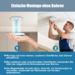 XINDUM Rauchmelder 4er Set – 10 Jahre Batterie, TÜV-zertifiziert, ohne Bohren – Bild 3