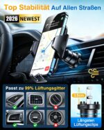 VANMASS 2026 Handyhalterung Auto Lüftung – 360° drehbar mit Militär-Standard für iPhone & Samsung – Bild 6