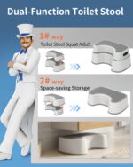 MR.SIGA Toilettenhocker mit ergonomischem Design – Rutschfest & stabil für gesunde Körperhaltung – Bild 5