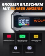 WOLFBOX 4000A Starthilfe Powerbank 88.8Wh – Autobatterie Booster mit USB-C Schnellladung für PKW, SUV, LKW – Bild 5