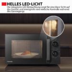 Toshiba MW2-MM20PE Mikrowelle 20L mit 700W & 5 Leistungsstufen – Solo-Mikrowelle Schwarz – Bild 7