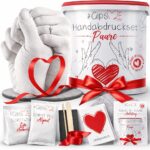 Jadiela GipsME 3D Handabdruck Set für Paare – Gipsabdruck Erinnerung