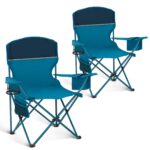 HIGH POINT SPORTS Campingstuhl 2er Set – Faltbar bis 102kg mit Getränkehaltern