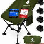 ALPINEZ Campingstuhl faltbar ultraleicht – Testsieger mit Dreiecksstruktur für 120 kg