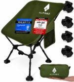 ALPINEZ Campingstuhl faltbar ultraleicht – Testsieger mit Dreiecksstruktur für 120 kg