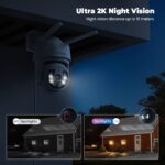 Codnida 2K WLAN Überwachungskamera Aussen – 360° PTZ mit Farblichtsicht & Auto-Tracking – Bild 2
