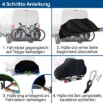 HiLo sports Fahrradschutzhülle für 2 E-Bikes – 600D Ripstop Heckträgerabdeckung wasserdicht – Bild 7