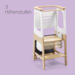 Maxi-Cosi Toucan 3-in-1 Lernturm Montessori – Holzturm mit 3 Höhen & Tafel für 1,5–99 Jahre – Bild 5