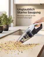 Portutif Kabelloser Handstaubsauger 70W – 30 Min Laufzeit für Auto & Tierhaare – Bild 3