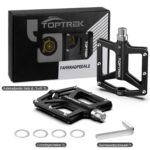 toptrek Flat Pedale 9/16 Zoll – CNC Aluminium MTB Pedale mit 3 Lagern & Rutschfest – Bild 7