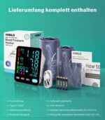YONLO Automatisches Oberarm-Blutdruckmessgerät mit 2 Manschetten – Für die ganze Familie – Bild 7