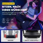 GTPLAYER Gaming Stuhl 150 kg – Ergonomischer Schreibtischstuhl mit Taschenfedern & Stoffoberfläche – Bild 6