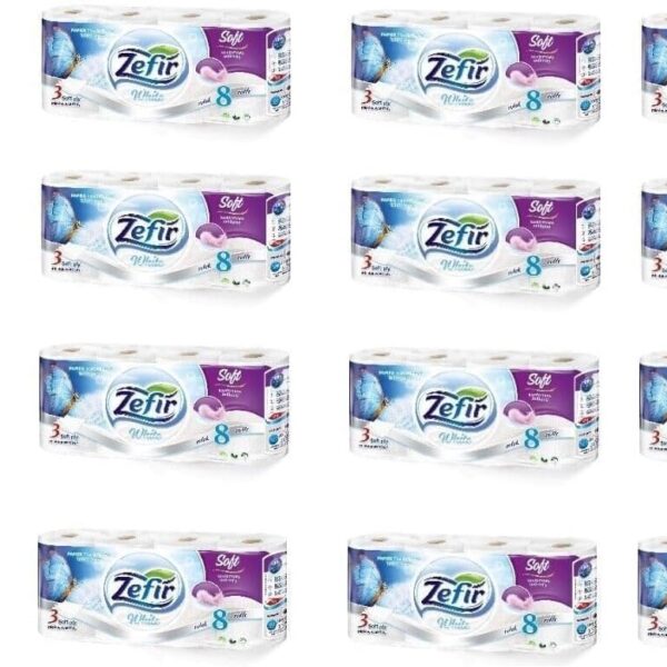 Zefir Livette 128er Toilettenpapier 3-lagig – Premium Klopapier 157 Blatt