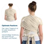 Laleni Babytragetuch 5,10 m aus 100% Baumwolle – Ergonomische Babytrage bis 15 kg – Bild 5