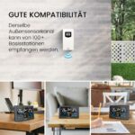 Newentor Funkwetterstation mit Aussensensor – Wettervorhersage & DCF Funkuhr – Bild 9