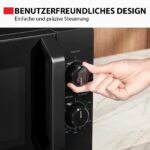 Toshiba MW2-MM20PE Mikrowelle 20L mit 700W & 5 Leistungsstufen – Solo-Mikrowelle Schwarz – Bild 5