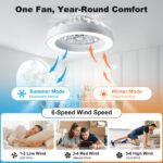 Ateroll Deckenventilator Ø48cm mit RGB-Beleuchtung – 6 Windsstufen, dimmbar, Fernbedienung – Bild 3