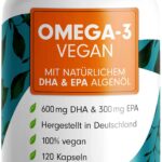 ProFuel Omega-3 vegan Kapseln 120x – 600mg DHA + 300mg EPA – hochdosiert für Herz & Gehirn