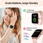 AEAC Smartwatch Damen 1.8" mit Telefonfunktion & Alexa – Fitnessuhr für iOS/Android – Bild 4