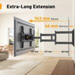 Perlegear TV Wandhalterung 943mm Langarm – Schwenkbar für 42–84 Zoll bis 68kg – Bild 4