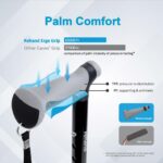 Rehand Faltbarer Gehstock – Ergonomischer Gehstock mit Drehspitze für Senioren – Bild 4