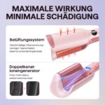 Wavytalk Power Wave Welleneisen mit Ionenschutz, 35-mm-V-Platten, Dual-Voltage, Rosé – Bild 4