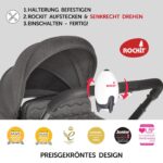 ROCKIT Kinderwagenschaukler Set – Wiederaufladbare Einschlafhilfe mit 2 Halterungen für Kinderwagen & Buggy – Bild 6
