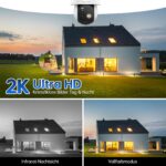 VISION WELL Solar Überwachungskamera 2K PTZ – 360° Aussen WLAN IP Kamera mit Personenerkennung – Bild 5