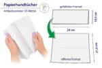 SemyTop Papierhandtücher ZZ-Falz 24x21 cm, 2-lagig, 3200 Blatt – Professionell – Bild 2