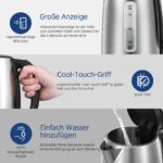 Midea Wasserkocher 1.7L Edelstahl – 2200W Schnellkochfunktion mit Trockenlaufschutz – Bild 7