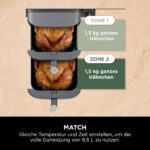 Ninja Double Stack XL 9,5L Heißluftfritteuse – Doppelkorb für 8 Personen – Bild 11