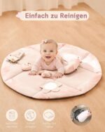 Fortella Baby-Spielbogen mit 5 Sensorik-Spielzeugen – Aktivitätsmatte für Neugeborene 0–12 Monate – Bild 7