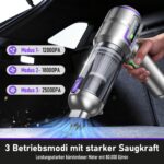 botatio Handstaubsauger 25000Pa 4-in-1 mit Digital Display & Selbstentleerung – Akku – Bild 3