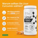 Licur 7000 – Mizellares Curcumin mit 185x Bioverfügbarkeit & Vitamin D3 – 60 Kapseln – Bild 3