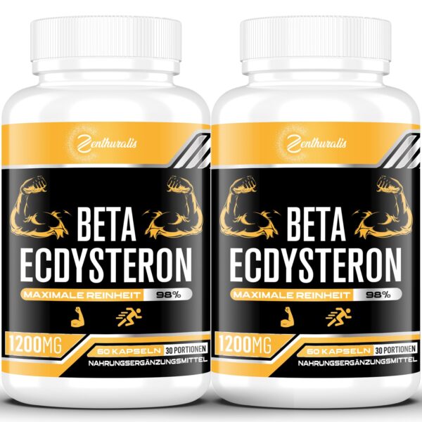 Beta-Ecdysteron 1200 mg mit 98% Reinheit – Kraft & Leistung für Sportler | 60 Kapseln