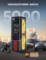 Lamicall Elektrische Luftpumpe 150PSI mit Akku & Digital Manometer – Tragbarer Kompressor für Auto, Fahrrad & Motorrad – Bild 3
