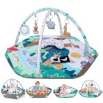 Lilian&Gema Spielbogen 4 in 1 mit 6 Spielzeugen – Faltbare Spielmatte ab Geburt bis 18 Monate