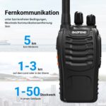 Baofeng Walkie Talkie 16-Kanal mit 1500mAh Akku – Reichweite bis 5km für Profis – Bild 2